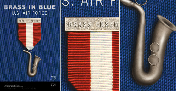 Brass in Blue Poster